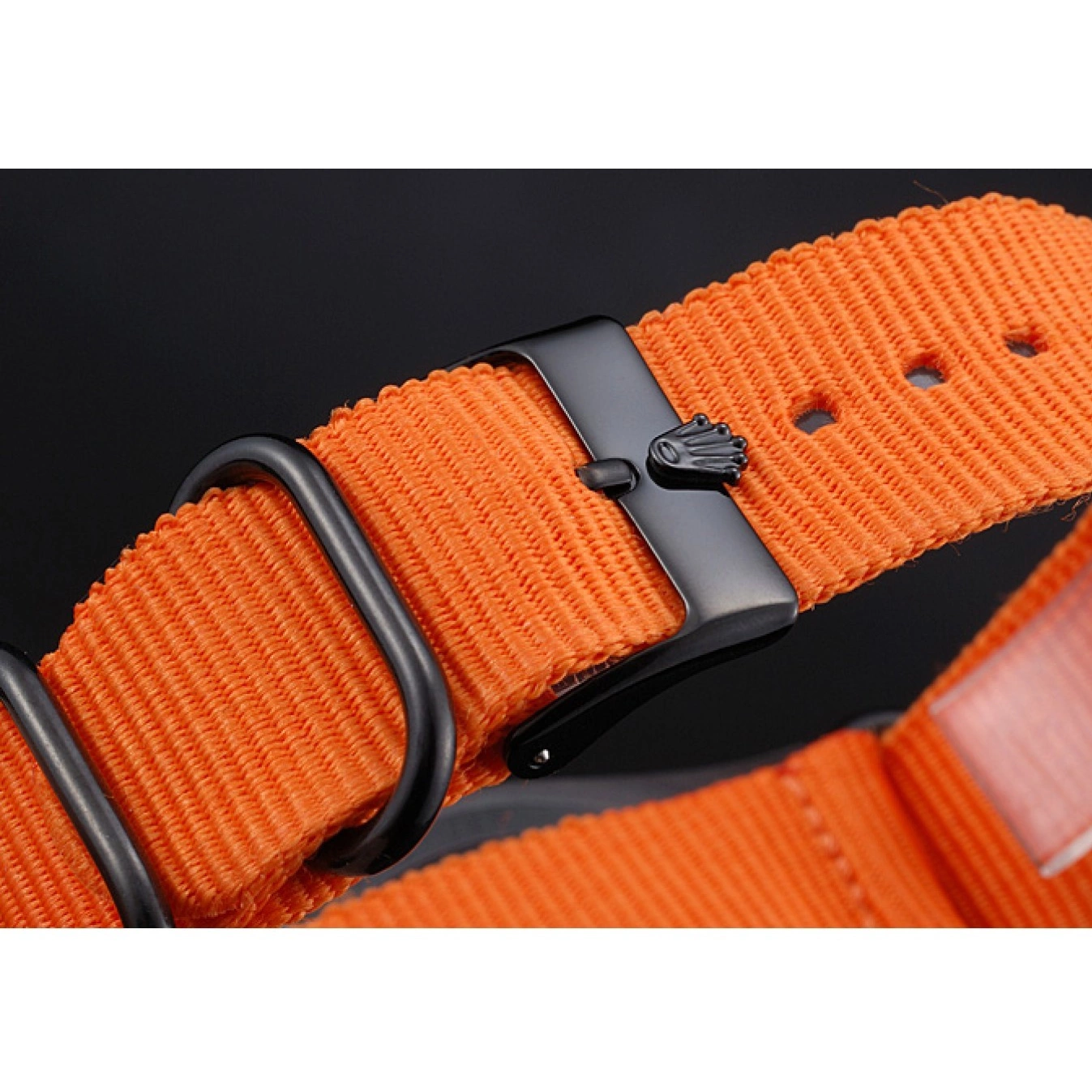 Rolex copies cheap 622003 Milgauss Rolex Strap Nylon Bamford Orange 0723